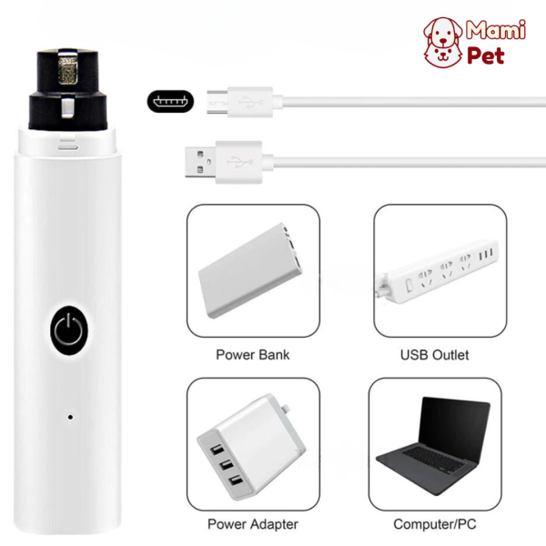 Máy Mài Thiết Kế Chuyên Dụng Chăm Sóc Móng Cho Thú Cưng Sạc Bằng USB Tiện Dụng-MamiPet